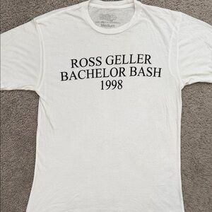 Friends Ross 1998 Bachelor Bash T-Shirt Size Medium - Official NBC Merch Rare